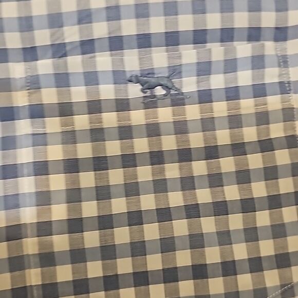 RODD GUNN Sports fit Check Long Sleeve Button Front Blue Sports Fit Shirt Men L - Picture 6 of 9